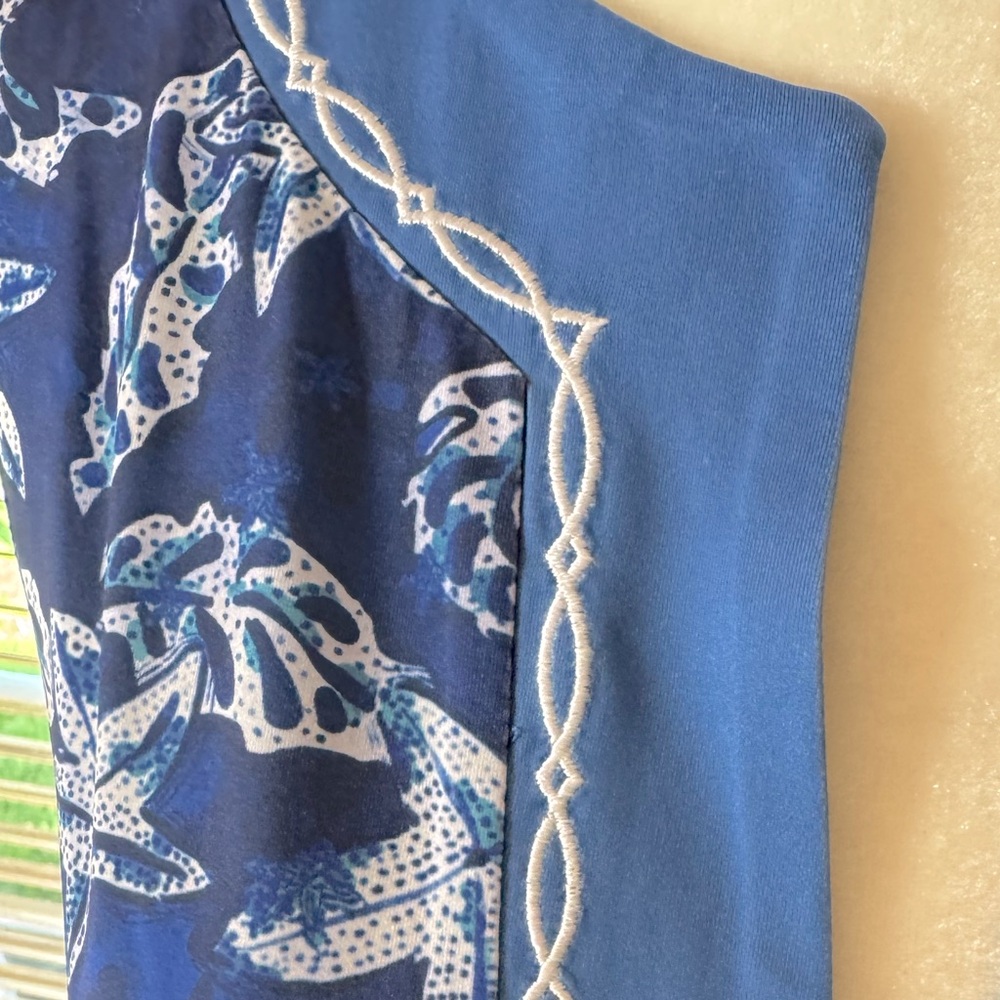 CABANA LIFE Blue Dress Coastal Seastar Starfish UPF 50 Swim Cover Up Tunic NWT - Picture 2 of 9